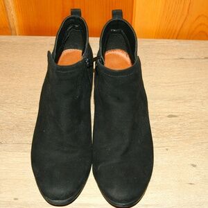 Madeline Black Zip Up Ankle Shoes